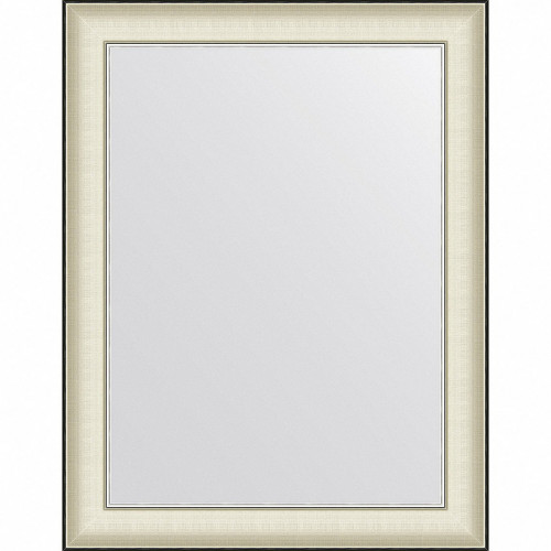 Зеркало Evoform Definite 88х68 BY 7630 в багетной раме - Белая кожа с хромом 78 мм стекло
