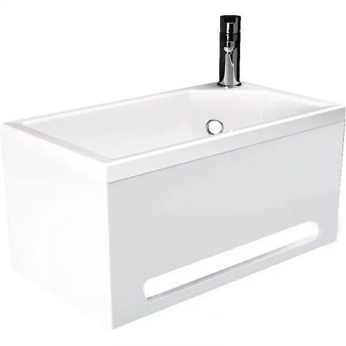 Панель с раковиной 1MarKa Tiny XS Mini 39 R У84218 подвесная Белая глянцевая МДФ / ЛДСП