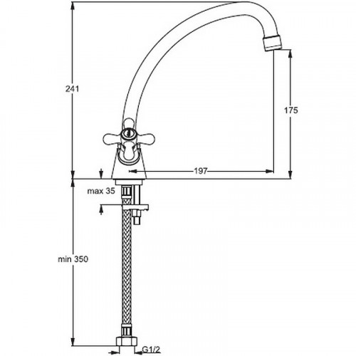 Смеситель для кухни Melodia della vita Galateo Rus MDV40205R Хром