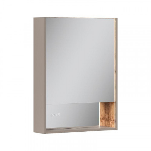 Зеркальный шкаф Equil Gleam 60 szGLEAM.LED.60.1D-25 с подсветкой цвет Амарок Дуб вотан