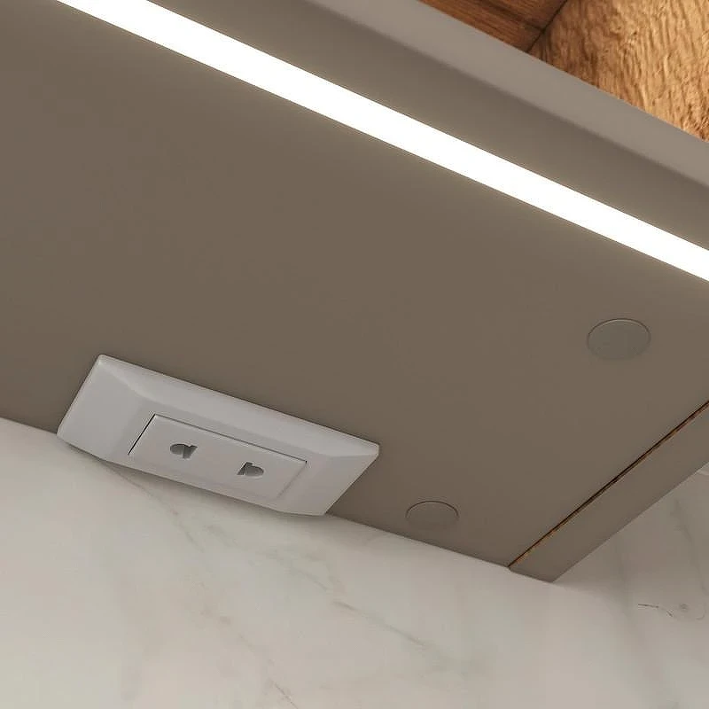 Зеркальный шкаф Equil Gleam 60 szGLEAM.LED.60.1D-25 с подсветкой цвет Амарок Дуб вотан