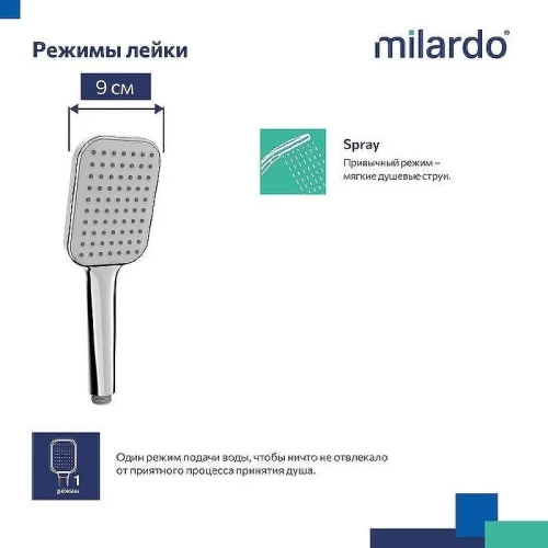Ручной душ Milardo Ideal Spa 1F ILS1FCSM18 Хром