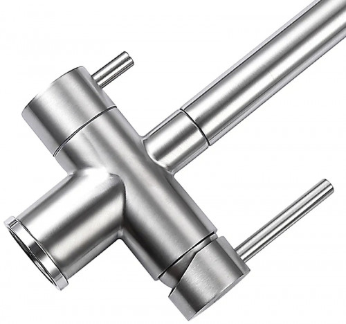 Смеситель для кухни Frap H899 F43899-3 Сатин нержавеющая сталь