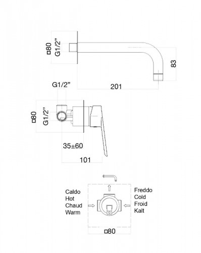 Смеситель для раковины Fiore Kevon Black Matt 81NN7527 цвет Черный матовый