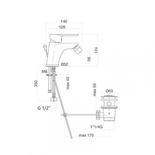 Смеситель для биде Webert Sax Evolution SE840102740 цвет Белый матовый
