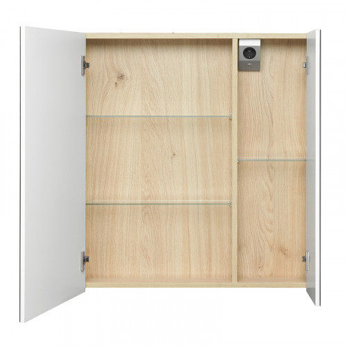 Зеркальный шкаф Roca Up 80 ZRU9303017 с подсветкой Белый глянец