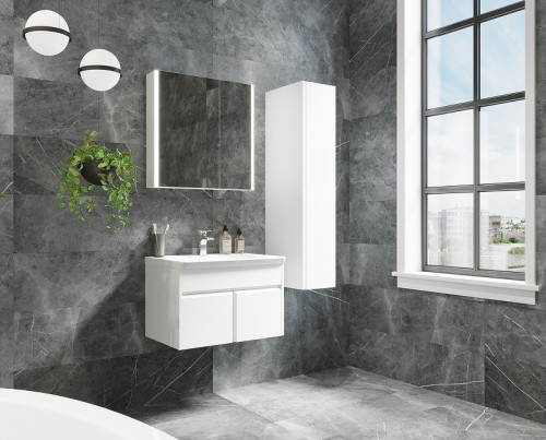 Зеркальный шкаф Roca Up 80 ZRU9303017 с подсветкой Белый глянец