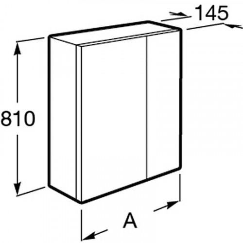 Зеркальный шкаф Roca Up 80 ZRU9303017 с подсветкой Белый глянец