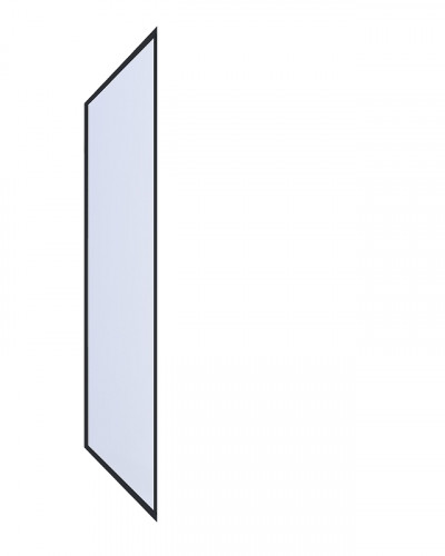 Душевая стенка Alex Baitler 80 SG61B80 профиль Черный матовый стекло прозрачное