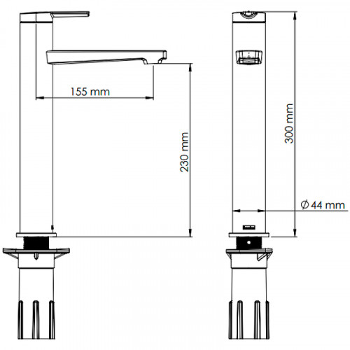 Смеситель для раковины Teska Liva Leo L E5427 Золото латунь