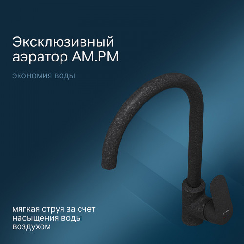 Смеситель для кухни AM.PM Like F8007122 Черный латунь