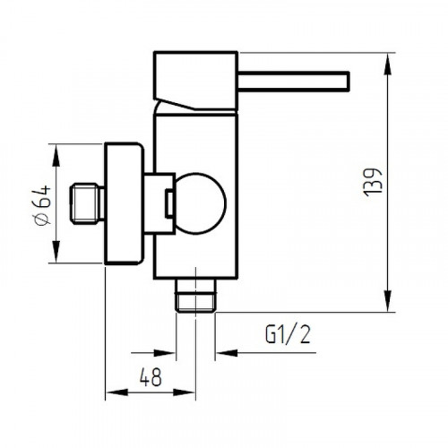 Смеситель для душа Migliore Fortis 18652 Хром латунь на стену