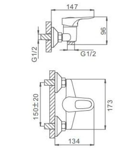 Смеситель для душа Frap H28 F2028-B Хром