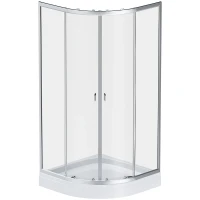 Душевой уголок AM.PM X-Joy Twin Slide 80х80 W88E-205-080MT64 профиль Хром матовый стекло прозрачное
