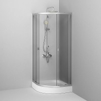 Душевой уголок AM.PM X-Joy Twin Slide 80х80 W88E-205-080MT64 профиль Хром матовый стекло прозрачное