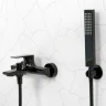 Смеситель для ванны WasserKRAFT Glan 6601 Черный глянцевый латунь на стену