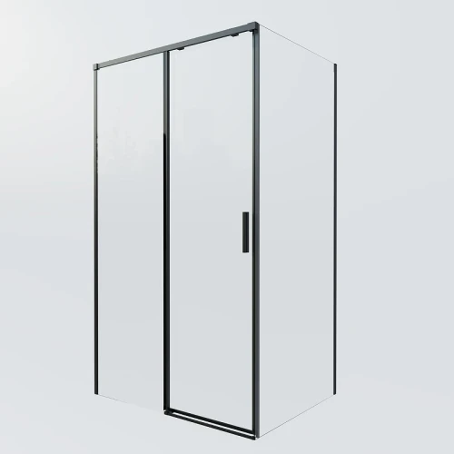 Душевой уголок Vincea Soft 2 100x80 VSR-3SO28010CLB профиль Черный стекло прозрачное