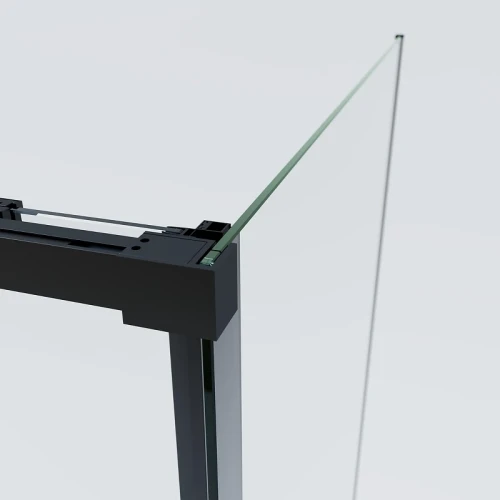 Душевой уголок Vincea Soft 2 100x80 VSR-3SO28010CLB профиль Черный стекло прозрачное