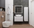 Раковина Laparet Bianca 65 Белая фарфор накладная