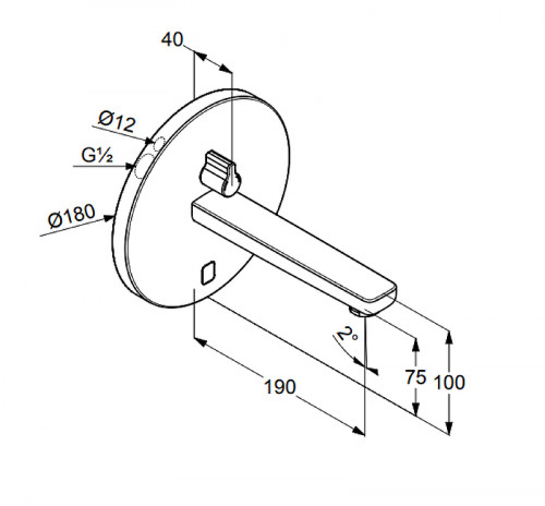 Смеситель для раковины Kludi Zenta 3850105 Хром латунь встраиваемый