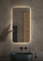 Зеркало Defesto Opti 50x100 DF 2805 с подсветкой 28W-4500К/Без выключателя/Нейтральный белый свет