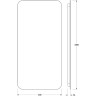 Зеркало Defesto Opti 50x100 DF 2805 с подсветкой 28W-4500К/Без выключателя/Нейтральный белый свет