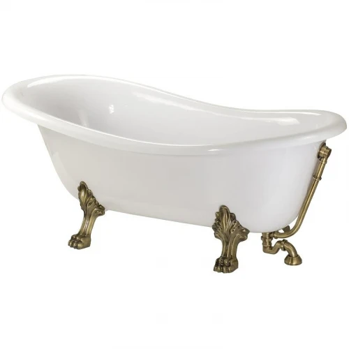Ванна из искусственного камня Migliore Milady 185x82 26921 ножки Leone Standart Бронза