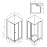 Душевой уголок AM.PM Sense 90х90 W76G-403-9090-BT профиль Черный матовый стекло прозрачное