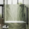 Шторка для ванны Maybah Glass MGV-655-6 705х1400 поворотная на петлях Черный стекло сатиновое