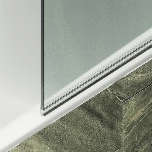 Шторка для ванны Maybah Glass MGV-655-6 705х1400 поворотная на петлях Черный стекло сатиновое