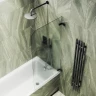 Шторка для ванны Maybah Glass MGV-655-6 705х1400 поворотная на петлях Черный стекло сатиновое