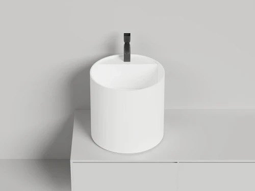 Раковина накладная Salini Armonia Round Top 03 45 130423TM цвет Белый матовый