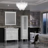 Шкаф пенал Opadiris Кантара 46 L 00-00004353 Белый матовый МДФ / ЛДСП, массив дерева, стекло