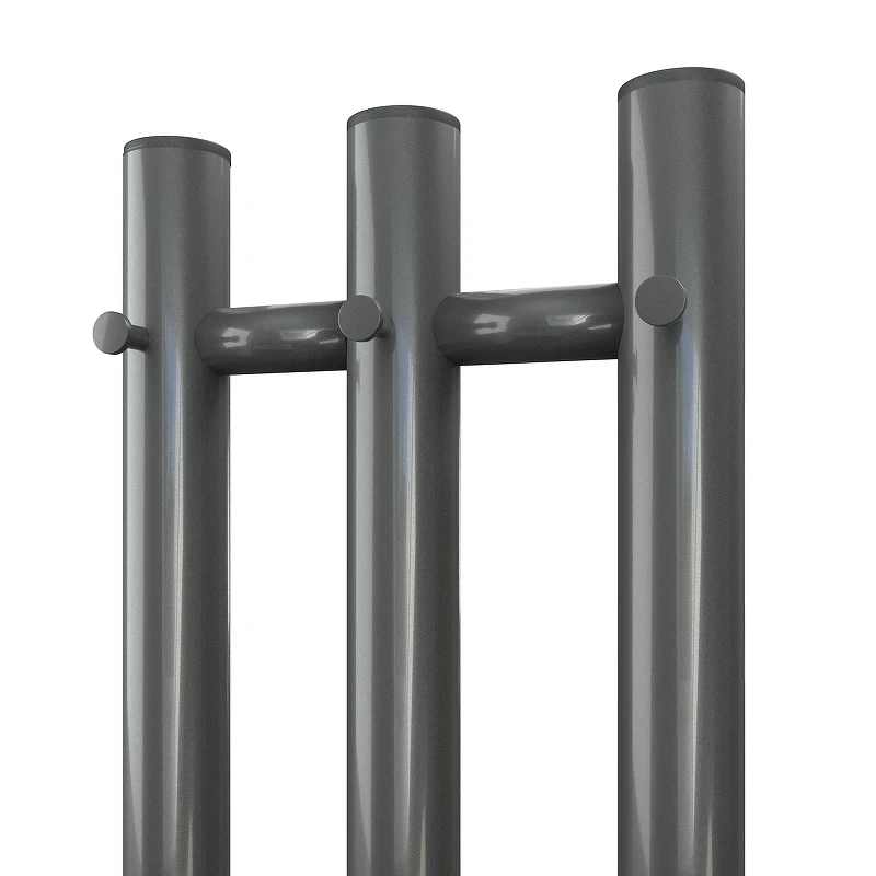 Электрический полотенцесушитель APEXTERMO Luna 1100x120 LN10112GF с крючками цвет Графит металлик