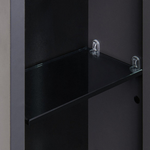 Шкаф пенал Aquaton Ар-Деко 40 1A284703DD8D0 подвесной Серый кобальт МДФ / ЛДСП