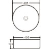 Раковина-чаша Vincea 40 VBS-316 Белая фарфор накладная