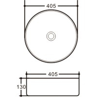 Раковина-чаша Vincea 40 VBS-316 Белая фарфор накладная