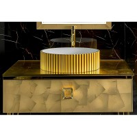 Тумба под раковину Boheme Armadi Art Lucido 80 770-080-Foil подвесная Поталь МДФ / ЛДСП