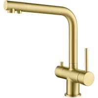 Смеситель для кухни Timo Saona 2396/17F Золото матовое латунь