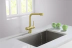 Смеситель для кухни Timo Saona 2396/17F Золото матовое латунь