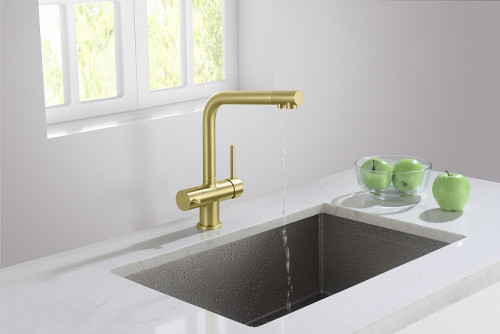 Смеситель для кухни Timo Saona 2396/17F Золото матовое латунь