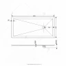 Душевой поддон из искусственного камня RGW STT ST-0149G 90x140x2,5 Серый