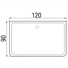 Душевой поддон из АБС-пластика Wemor 120x90 S 10000006112 Белый