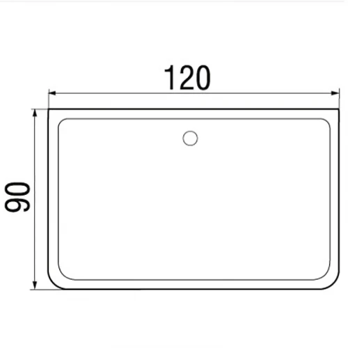 Душевой поддон из АБС-пластика Wemor 120x90 S 10000006112 Белый