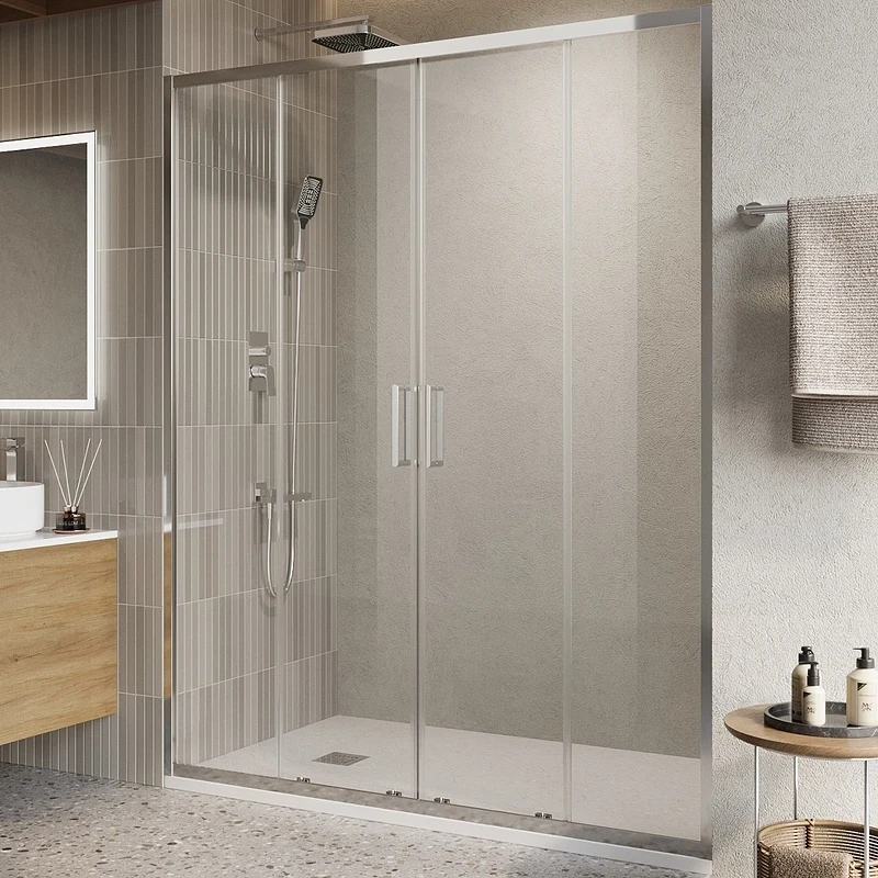 Душевая дверь BelBagno Luce 160 LUCE-BF-2-160-C-Cr профиль Хром стекло прозрачное