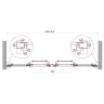 Душевая дверь BelBagno Luce 160 LUCE-BF-2-160-C-Cr профиль Хром стекло прозрачное