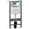 Комплект унитаза с инсталляцией Ceramicanova Metric CN3007_1002CH_1000 с сиденьем Микролифт и клавишей смыва Хром фарфор подвесной