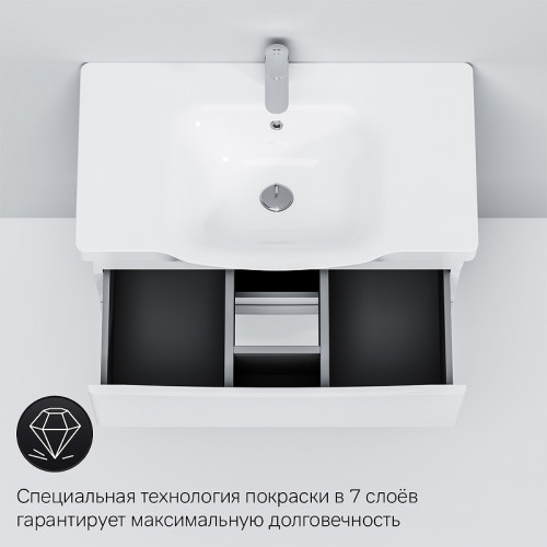 Тумба под раковину AM.PM Like 80 M80FHX0802WG подвесная Белая МДФ / ЛДСП