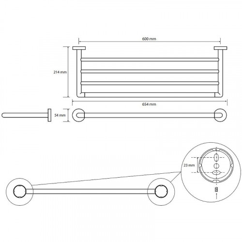 Полка для полотенец Bemeta Obla 165205082 Хром