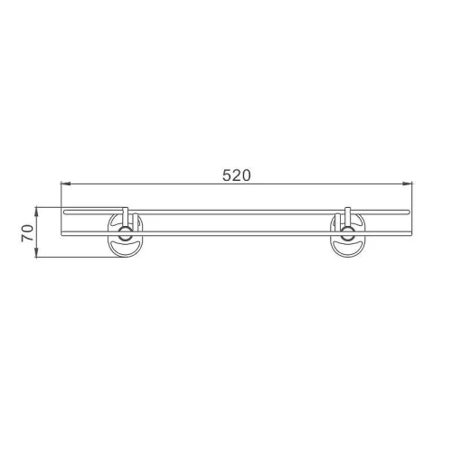 Стеклянная полка D-Lin D260700-1 цвет Хром